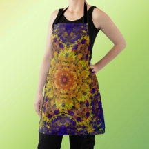 Digital Mandala Gult Blue och Lila