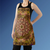 Digital Mandala Gult Red and Lila