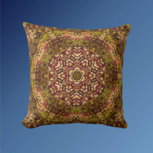 Digital Mandala Gult Red and Lila