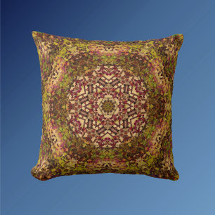 Digital Mandala Gult Red and Lila Kudde
