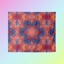 Digital Mandala Orange Blue och Red