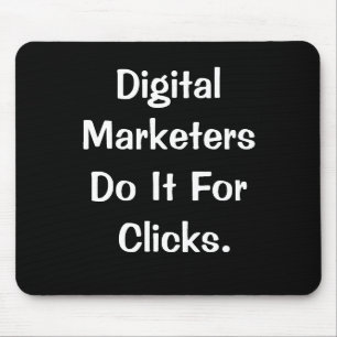 Digital Marketers klickar på Catchy Marknadsföring Musmatta
