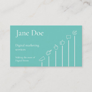 Digital Marketing Expert Business Card Template Visitkort