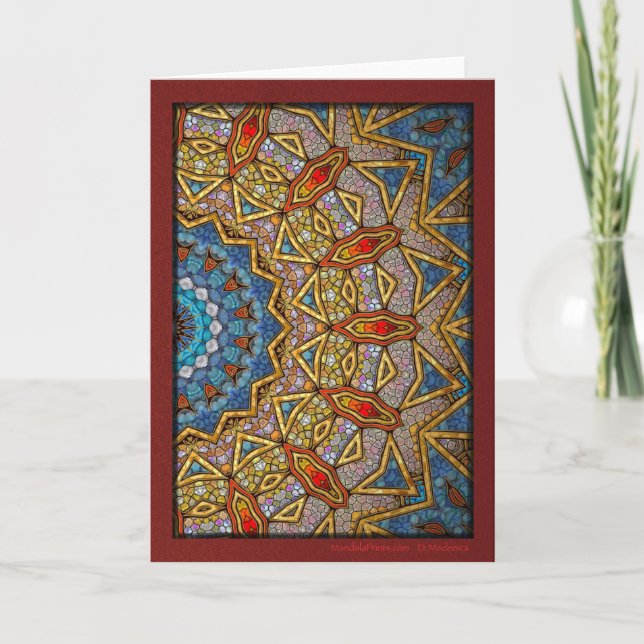 Digital Maron Mandala Helgkort (Framsida)