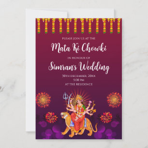 Digital Mata ki Chowki inbjudan & Maa Sherawali