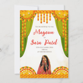Digital Mayoun-inbjudan & Digital Haldi-inbjudning Inbjudningar