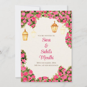 Digital Mehendi-inbjudan och Digital Mehndi inbjud Inbjudningar