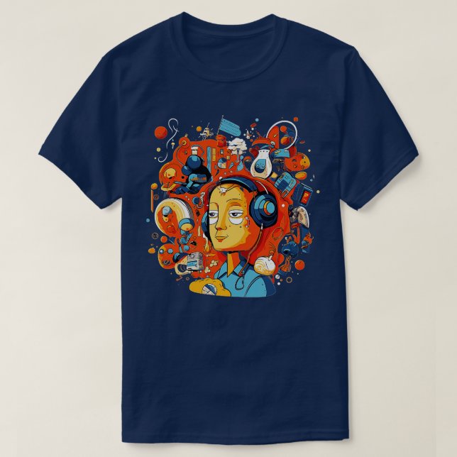 Digital-Mind - en brant och uppspelande illustrati T Shirt (Design framsida)