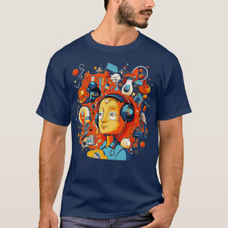 Digital-Mind - en brant och uppspelande illustrati T Shirt