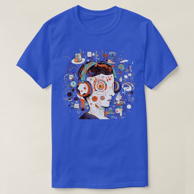 Digital-Mind - en brant och uppspelande illustrati T Shirt (Design framsida)