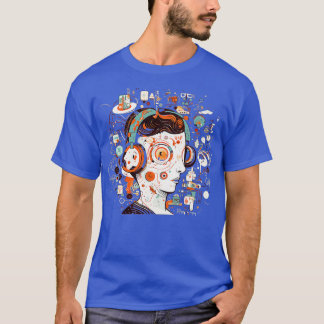 Digital-Mind - en brant och uppspelande illustrati T Shirt