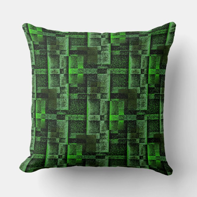 Digital montering av Grönt Simulate Granite Marble Kudde (Framsida)