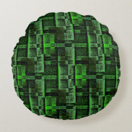 Digital montering av Grönt Simulate Granite Marble Rund Kudde