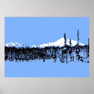 Digital nedladdning av Alaska Range Mountain Lands Poster