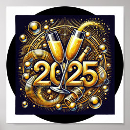 Digital nedladdning i Lycklig 2025 - Perfekt för D Poster