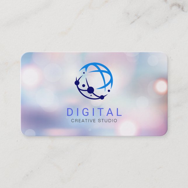 Digital Network Tech Logotyp Affärskort Visitkort (Framsida)