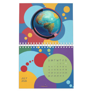 Digital Nomad 2026 Världskalender Välj land Kalender