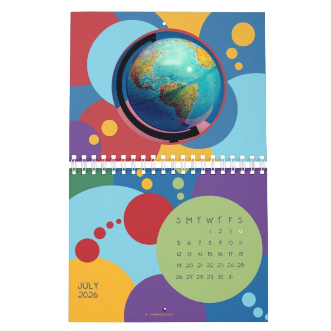 Digital Nomad 2026 World Calendar Choose Country Kalender (Jul 2026)