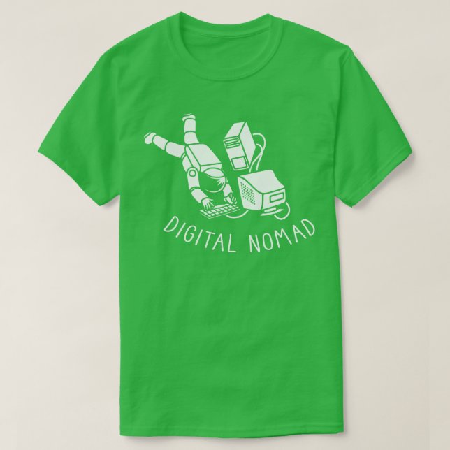 Digital Nomad Astronaut CPU Computer by Tobe Fonse T Shirt (Design framsida)