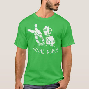 Digital Nomad Astronaut CPU Computer by Tobe Fonse T Shirt