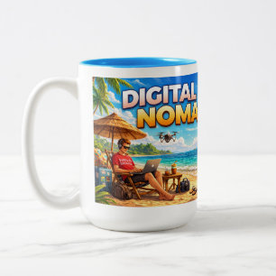 Digital Nomad Bryggeri Två-Tonad Mugg