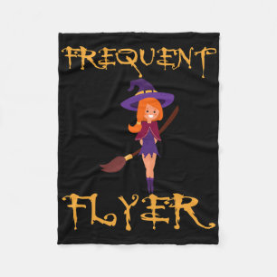 Digital Nomad Frequent Flyer Halloween Witch Fleecefilt