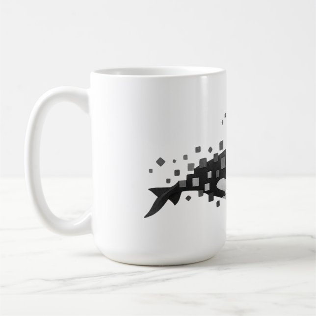 Digital Orca-upplösning - Cyber Ocean Series Kaffemugg (Vänster)
