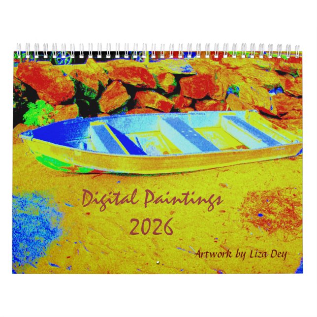 Digital Paintings, A 2026 Calendar by Liza Dey Kalender (Omslag)
