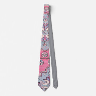 Digital Paisley Tie Rosa Grått Slips