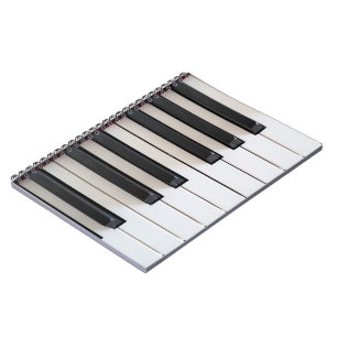 Digital piano tangentbord anteckningsbok med spiral