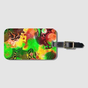Digital Pour Painting Autumn Färg Fluid Art Bagagebricka