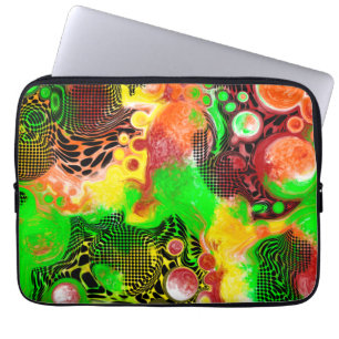 Digital Pour Painting Autumn Färg Fluid Art Laptop Fodral