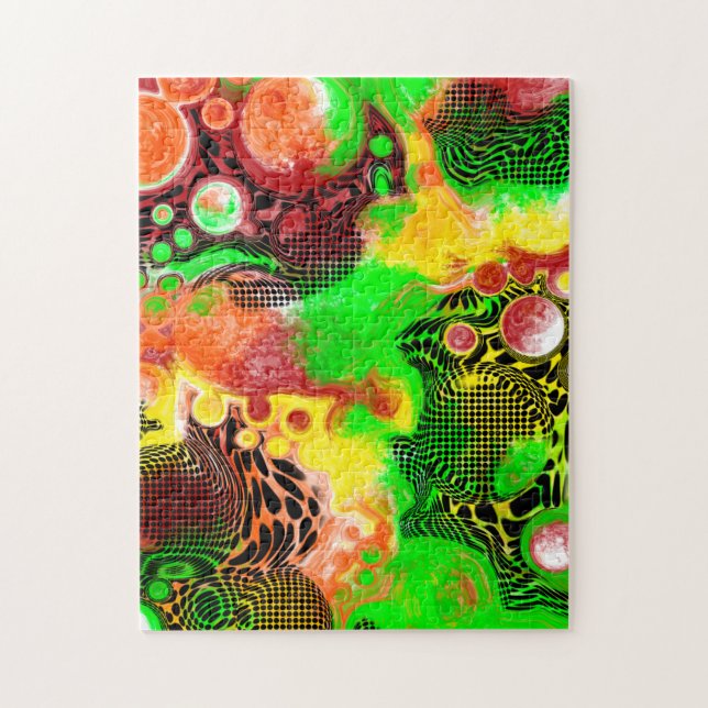 Digital Pour Painting Fluid Art Pussel (Vertikal)