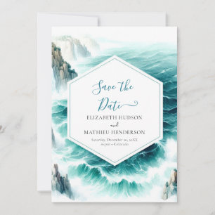 Digital Printable Nautical Bröllop Spara Datumet