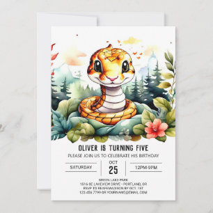 Digital Python Birthday-firande Inbjudningar