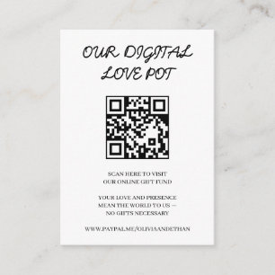 Digital QR bröllopshälsningsbrunn inklusionskort Tilläggskort