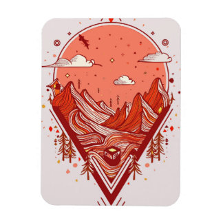 Digital Realms: Abstraktens Virtuella verklighet Magnet