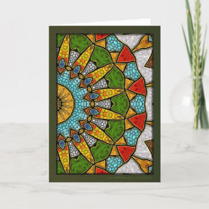 Digital Sapphire Mandala Helgkort