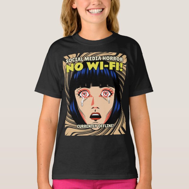 Digital Skräckhistoria - Sociala Medier T Shirt (Framsida)