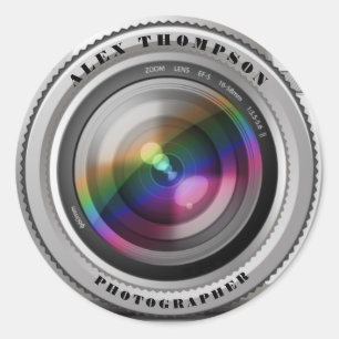 Digital SLR-Anpassningsbar för fotografering Lense Runt Klistermärke
