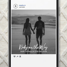 Digital Social Media Pregnancy Reveal Photo Meddelande