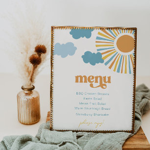 Digital Sol Baby Shower-meny Poster