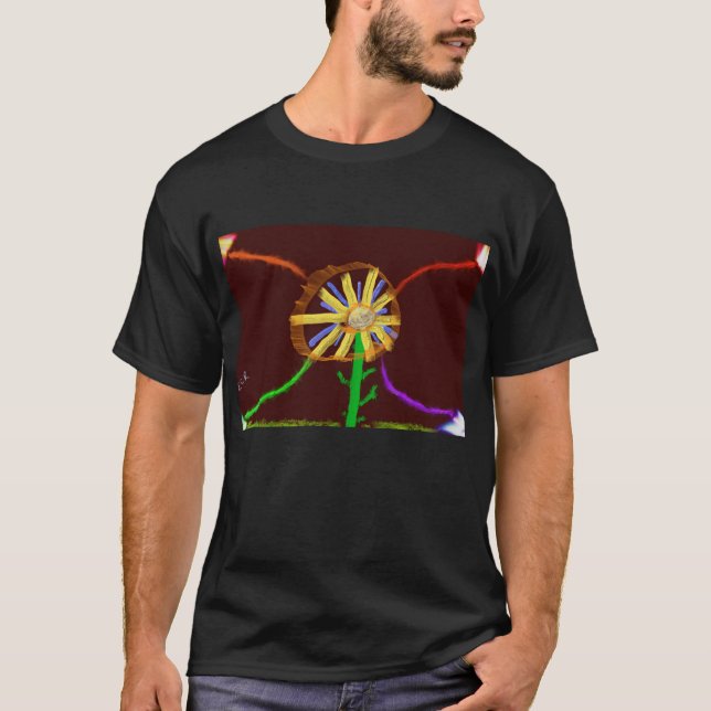 Digital solros herr T-shirt (Framsida)