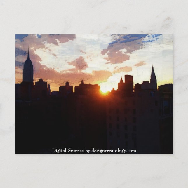 Digital soluppgång vykort (Framsida)