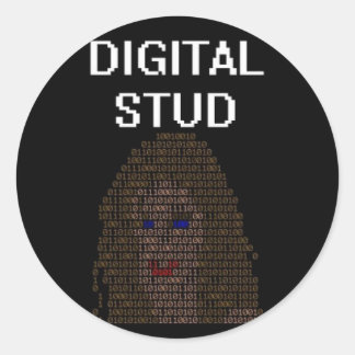 Digital Stud Runt Klistermärke