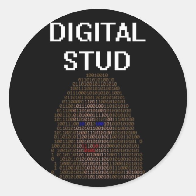 Digital Stud Runt Klistermärke (Framsida)