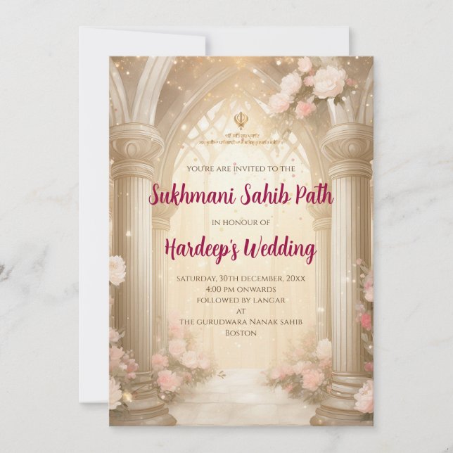 Digital Sukhmani Sahib Path-inbjudan & Akhand Path Inbjudningar (Framsida)