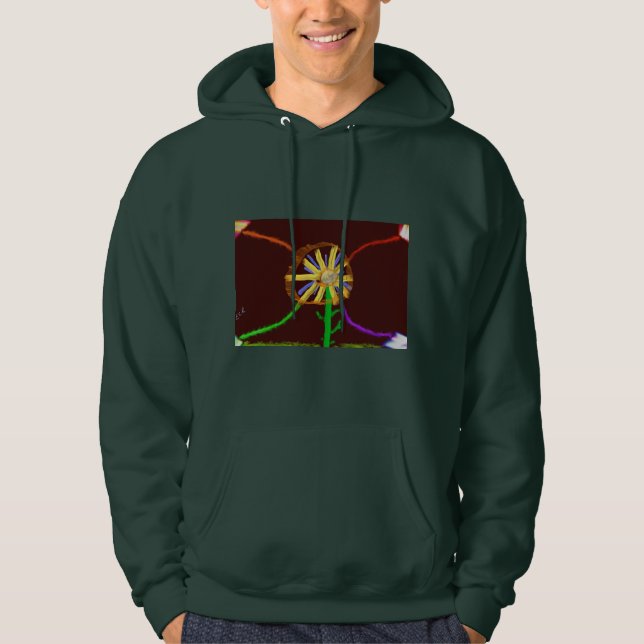 Digital Sunflower Hoodie! Hoodie (Framsida)