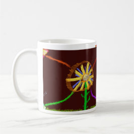 Digital Sunflower Impressionist Art Mug Kaffemugg