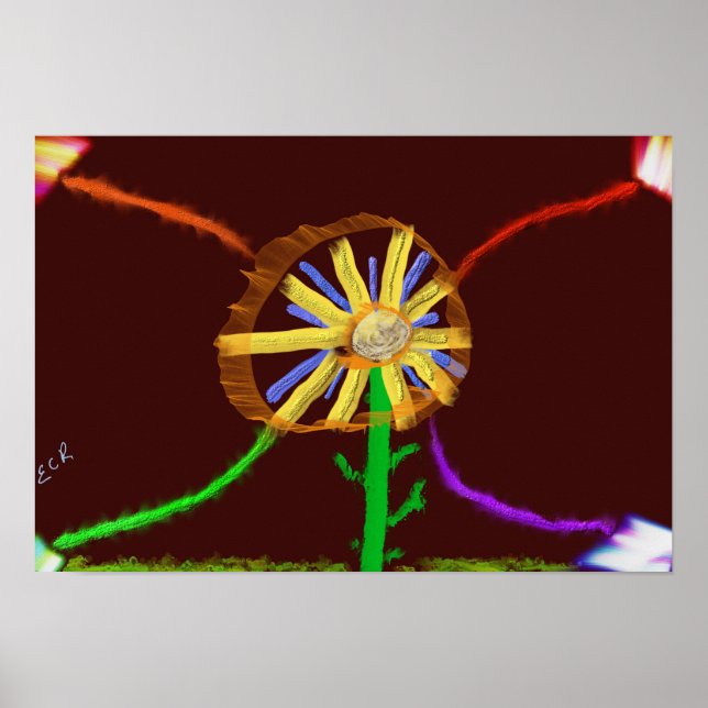 Digital Sunflower Poster (Framsidan)